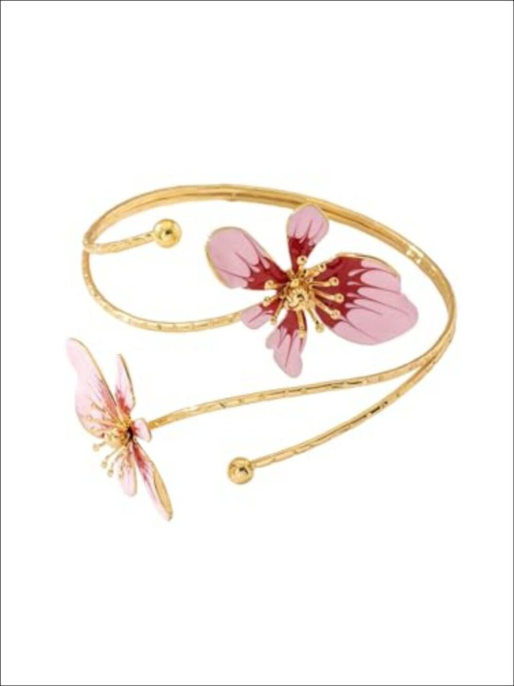 Copper Arm Cuff Bracelet Floral Starfish Bangle
